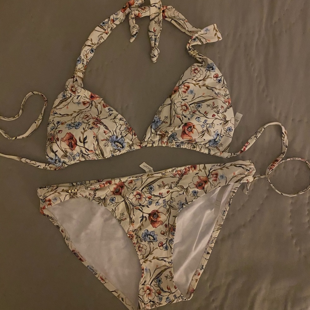 WHBM floral bikini bathing suit